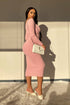 Hold On Tight Rib-Knit Bodycon Long Dress - Blush - KNOWSTYLE - EDGE - EDGEONLINESTORE